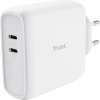 TRUST MAXO 65W 2P USB-C CHARGER WHT 25381