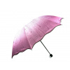 Vetruodolný skladací dáždnik - kvapky vody (ružová)