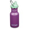 Detská nerezová fľaša Klean Kanteen Kid Classic Narrow 12 oz (w/Kid Sippy Cap) - Sparkling Grape 355 ml uni
