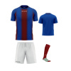 Futbalová sada Givova Kit Stripe pre celé mužstvo, od 12 ks, modrá/ bordová počet ks v sade: 25 hráčskych setov