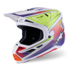 Prilba ALPINESTARS SUPERTECH S-M7 FUSE (biela/žltá fluo/fialová) L