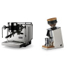 Rocket Espresso Bicocca, chrome + Eureka Mignon Single Dose, White & Oak