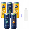 Nivea Men sada pánsky sprchový gél 3v1 500 ml x5 + cestovná fľaša