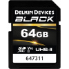 Delkin SDXC BLACK Rugged UHS-II R300/W250 (V90) 64GB (new)
