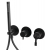 Sapho VERSI podomietková sprchová/vaňová batéria, ručná sprcha, 2 výstupy, čierna mat RV052/15