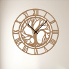 Nástenné hodiny STROM ČASU Farebný dekor: Horský dub, Farba ručičiek: Černé, Velikost hodin: 64x64