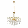 Krištáľová závesná lampa SWE081-CP 60cm GOLD