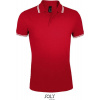 SOL'S | Pasadena Men, Pánske polo, červená - biela, M