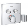 Grohe Grohtherm SmartControl - Termostatická vaňová batéria pod omietku, s dvoma ventilmi a držiakom na sprchu, chróm 29125000