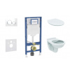 Geberit Duofix Set predstenovej inštalácie, klozetu Alpha a dosky softclose, tlačidlo Sigma20, biela/chróm SANI11CD3103