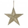 Chic Antique Mosadzná antik kovová závesná hviezda Vire - 36*10*36 cm - Chic Antique