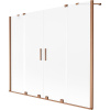Mexen Velar Duo vaňová zástena 2-krídlová s posuvom 170 x 150 cm, matná, brúsená meď - 896-170-000-32-65