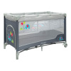 BABY MIX Detská cestovná postieľka so závesným lôžkom Slony sivá 120x60x79 sivá
