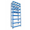 Kovový regál Biedrax 60 x 120 x 210 cm, modrý - 8 políc biele lamino 12mm