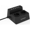Orico ODC-2A5U-V1-EU-BK 2-zásuvkový napájecí proužek černý (ODC-2A5U-V1-EU-BK-BP)