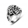 MSPERK Biker Female Skull prsteň z chirurgickej ocele lebka Veľkosť prsteňa: 62