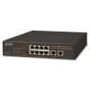 PLANET Technology Planet FSD-1008HP PoE switch 10x 100Mb, 8xPoE 802.3at 30W / 120W, VLAN, extend mód 10Mb / s do 250m, fanless