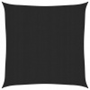 Slnečná plachta, 160 g/m2, čierna, 3,6x3,6 m, HDPE