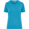 James & Nicholson Tričko JN 1801 Solid, elastické, z bio bavlny, krátký rukáv, dámské COT02180144004-turquoise XL Tyrkysová