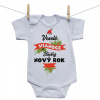 Boodyy Body s krátkym rukávom Veselé Vianoce a šťastný nový rok 74 (6-9 mesiacov)