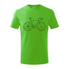 Bicykel názvy - Tričko detské bavlnené - 104-110cm / 3-4 roky ( Apple Green )