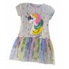Dievčenské šaty jednorožec Farba: Svetlosivá, Veľkosť: 86