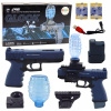 LEAN TOYS Automatická pištoľ Glock na vodné guličky, nabíjateľná - modrá