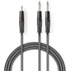 kábel jack 3,5 mm konektor/2x jack 6,35 mm konektor 5 m nedis coth23200gy50