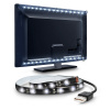Solight LED pásik pre TV, 100cm, USB, vypínač, studená biela