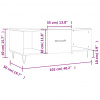 vidaXL Konferenčný stolík biely 102x50x40 cm kompozitné drevo - Biela - 21049-162596