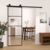 zahrada-XL Posuvné dvere s kovaním 76x205 cm ESG sklo a hliník 3152146