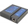 Digitus Tester LED síťových a komunikačních kabelů, Cat.5e-Cat.6A, (RJ45, RJ12, RJ11), Auto-Scan s PoE