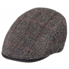 Fiebig - Headwear since 1903 Pánska sivá kockovaná vlnená baretka rybia kosť - Fiebig Veľkosť: 55 cm (S)