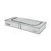 Compactor Úložné boxy - Textilný úložný box 15x108x45 cm, biela/sivá RAN634