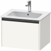 DURAVIT Ketho 2 závesná skrinka pod umývadlo, 1 zásuvka, 610 x 480 x 440 mm, biela super matná, K25062084840000