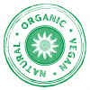 Nálepky Natural, Organic, Vegan | ELIART Veľkosť: Ø9 cm- 6 ks