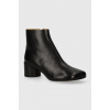 Kožené členkové topánky MM6 Maison Margiela Ankle Boots dámske, čierna farba, na podpätku, S59WU0234 EUR 39