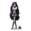 Mattel Bábika Monster High Reel Drama Clawdeen Wolf v čiernobielej farbe