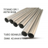 GPR Titanium seamless Gr.1 TUBE AISI Tig GPR TU.T.6 Brushed Stainless steel L.100cm D.42.4mm x 1mm
