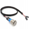 Kovový vypínač, ATX Power Switch, Reset, Riser pre PC, Bagrový kábel 0,5 m