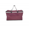 košík nákupní skládací TERMO 46x27x23cm Al+polyester ČRV