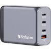 Verbatim GNC-240 GaN cestovná nabíjačka 4 x 1x USB-A, 3x USB-C®, GaN , s adaptérom pre Európu, s britským adaptérom, s americkým adaptérom, 32205; 32205