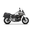 Kompletná sada bočných čiernych hliníkových kufrov SHAD TERRA BLACK 47L/47L, vrátane montážnej sady SHAD HONDA NC 750 X