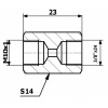 Spojka brzdových potrubí vnútorný 10x1 SF + vnútorný 3/8x24 SF PRZEWODY HAMULCOWE/BRAKE CABLES