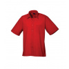 Premier Workwear Pánska košeľa s krátkym rukávom PR202 Red -ca. Pantone 200 44,5 (17H)