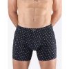 GINA pánské boxerky s delší nohavičkou, delší nohavička, šité, s potiskem 74171P - černá pomnenková 54/56, vel. 54/56, černá pomnenková