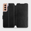 Flipové puzdro na mobil Samsung Galaxy S21 5G vo vyhotovení Black & Gray so sivým vnútrom 5903516615919