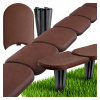 Záhradný obrubník plast 380 cm x 1 cm hnedý