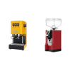 Gaggia New Classic EVO BC, yellow + Eureka Mignon Bravo, CR ferrari red