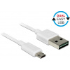 Delock EASY-USB 2.0 Type-A samec > EASY-USB 2.0 Type Micro-B samec, 2m, bílý